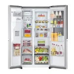 نمای باز شده یخچال فریزر ال جی X267 مدل GR-X267CSHW